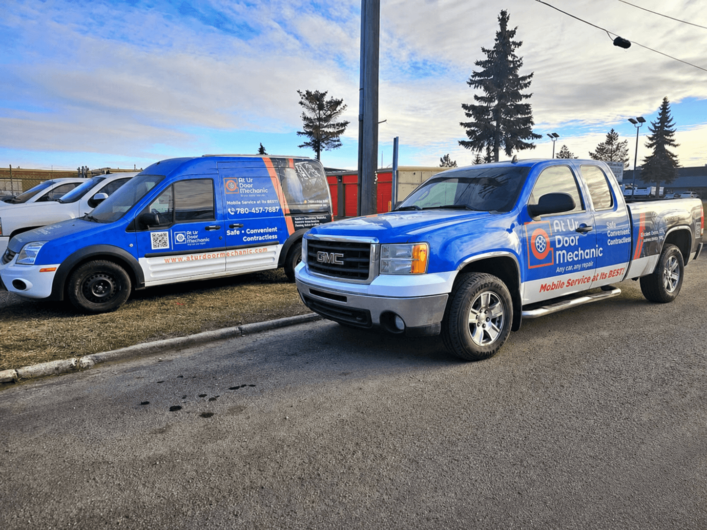 At Ur Door Mechanic mobile service van and pickup truck in Edmonton